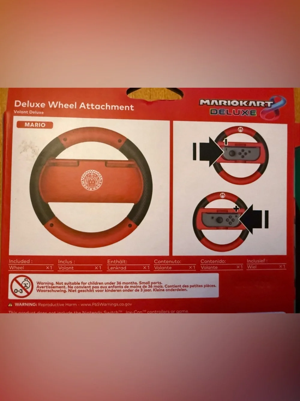 Nintendo Mario Kart Deluxe Joy-Con Steering Wheel Pair - Red & Green